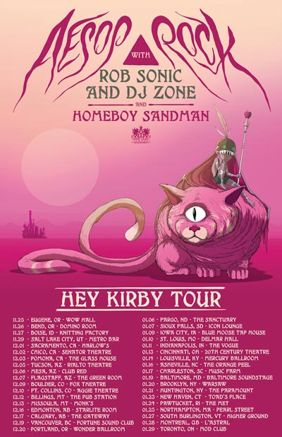 Aesop Rock North American Tour Dates
